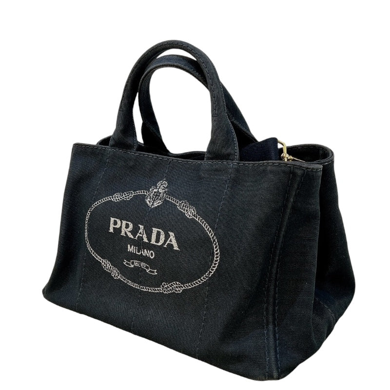 プラダ PRADA カナパトートM ブラック ゴールド金具 キャンバス レディース ハンドバッグ | 中古ブランドリユースショップ OKURA(おお蔵)