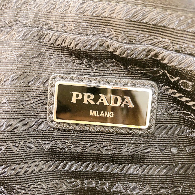 プラダ PRADA ロゴボディバッグ 2VL977 ブラック/シルバー金具 ナイロン メンズ ボディバッグ