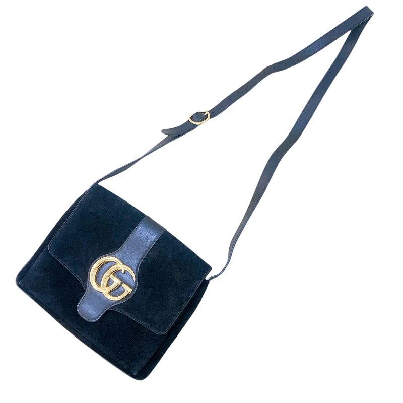 グッチ GUCCI アリーショルダー 550126 ブラック/ゴールド金具 スエード レディース ショルダーバッグ | 中古ブランドリユースショップ  OKURA(おお蔵)