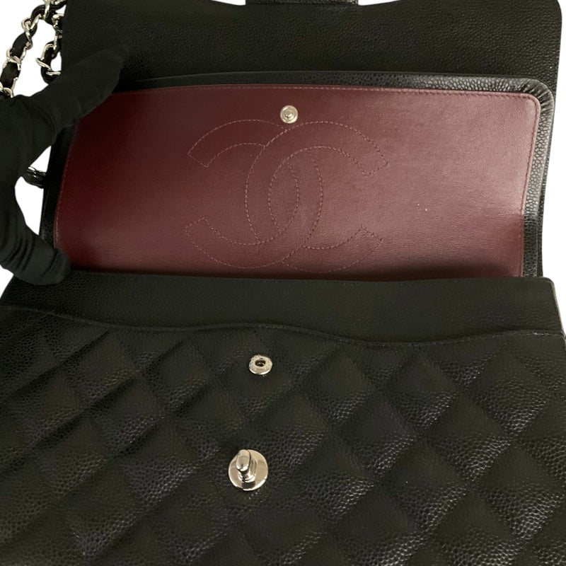 シャネル CHANEL マトラッセ30 A58600 ブラック/シルバー金具 キャビアスキン レディース ショルダーバッグ