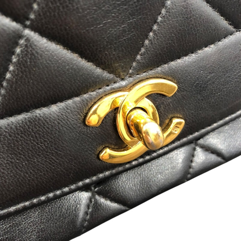 シャネル CHANEL ダイアナ25 A01165 ブラック ゴールド金具 ラムスキン レディース ショルダーバッグ