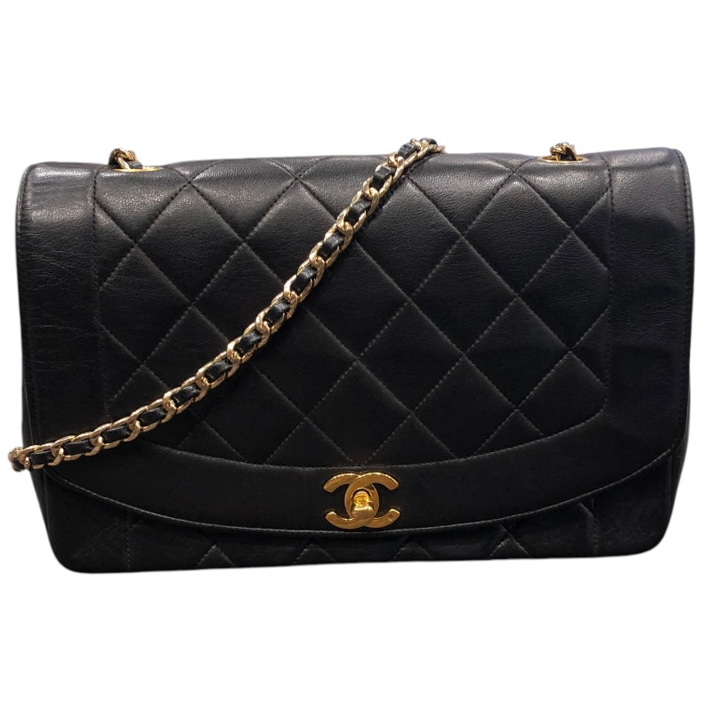 シャネル CHANEL ダイアナ25 A01165 ブラック ゴールド金具 ラムスキン レディース ショルダーバッグ