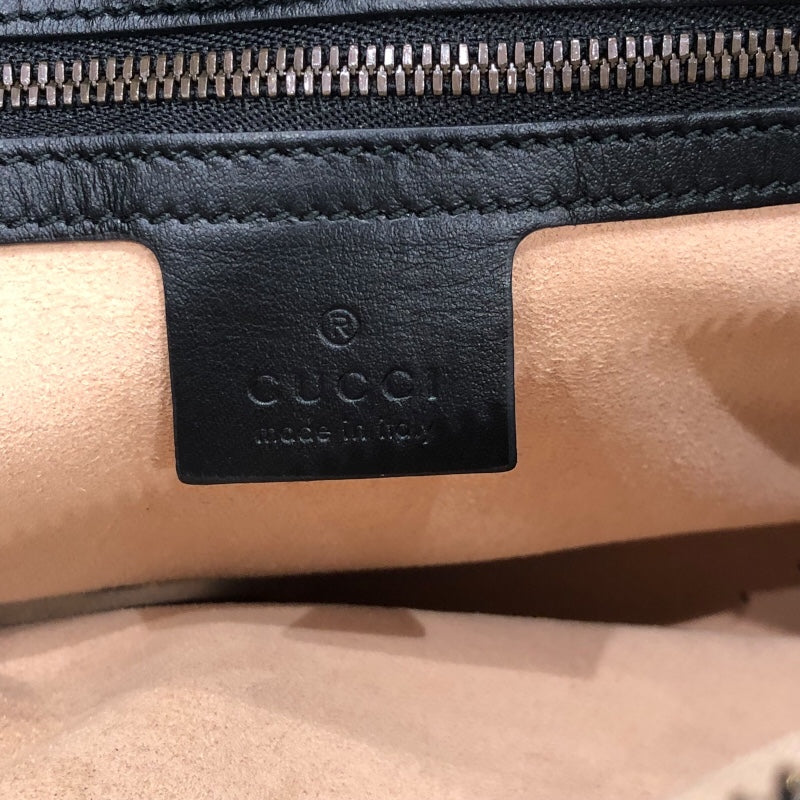 グッチ GUCCI GGマーモンド　ウエストバッグ 523380 ブラック レザー ユニセックス ショルダーバッグ