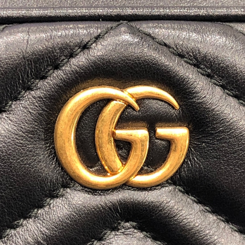 グッチ GUCCI GGマーモンド　ウエストバッグ 523380 ブラック レザー ユニセックス ショルダーバッグ