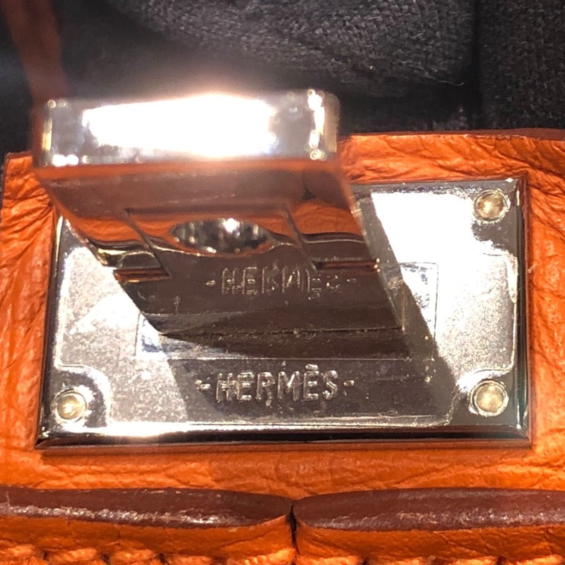 エルメス HERMES ヴィクトリア2 12H X刻印 オレンジ シルバー金具 トリヨンクレマンス ユニセックス トートバッグ