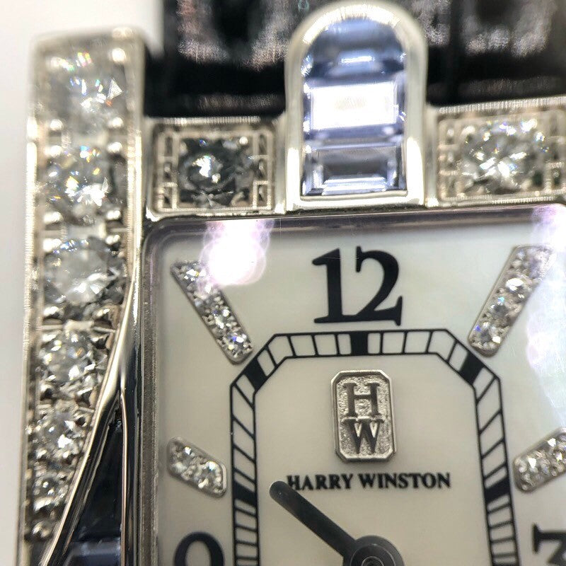 ハリーウィンストン HARRY WINSTON アヴェニュー　クラシックオーロラ　ホワイトシェル AVEQHM21WW193 K18WG クオーツ レディース 腕時計