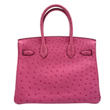エルメス HERMES バーキン30 Z刻 フューシャピンク シルバー金具 オーストリッチ レディース ハンドバッグ