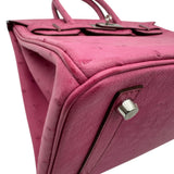 エルメス HERMES バーキン30 Z刻 フューシャピンク シルバー金具 オーストリッチ レディース ハンドバッグ