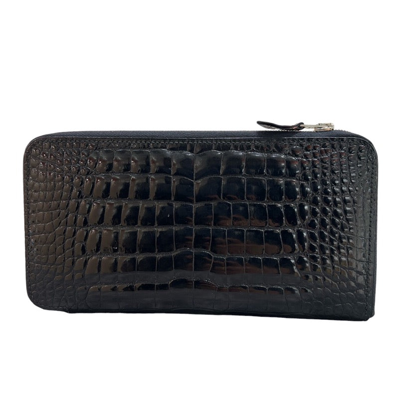 エルメス HERMES アザップロング □K刻 ブラック×シルバー金具