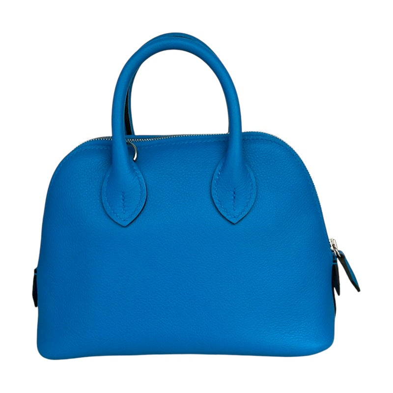 エルメス HERMES ボリード1923 ミニ W刻印 ブルーサンジバル/SV金具