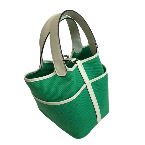 エルメス HERMES ピコタンロックPM　カーゴ B刻 ヴェールコミック×ヴェールフィズ トワル/ヴォースイフト レディース ハンドバッグ