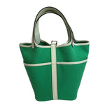 エルメス HERMES ピコタンロックPM　カーゴ B刻 ヴェールコミック×ヴェールフィズ トワル/ヴォースイフト レディース ハンドバッグ