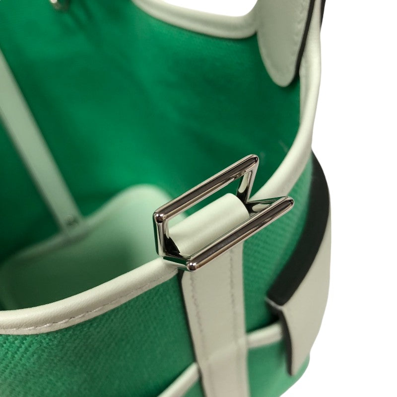 エルメス HERMES ピコタンロックPM　カーゴ B刻 ヴェールコミック×ヴェールフィズ トワル/ヴォースイフト レディース ハンドバッグ