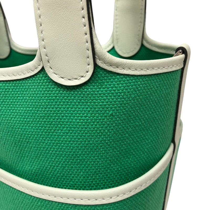 エルメス HERMES ピコタンロックPM　カーゴ B刻 ヴェールコミック×ヴェールフィズ トワル/ヴォースイフト レディース ハンドバッグ