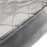 シャネル CHANEL マトラッセ ショルダーバッグ 2番台 ブラック ゴールド金具 キャビアスキン レディース ショルダーバッグ