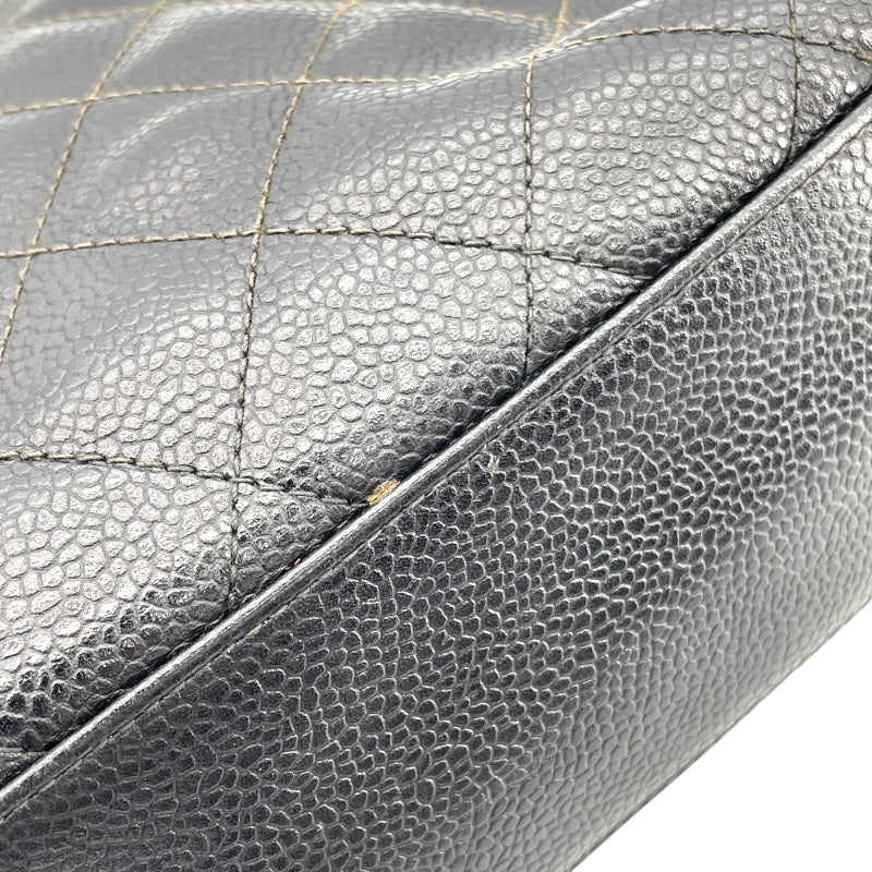 シャネル CHANEL マトラッセ ショルダーバッグ 2番台 ブラック ゴールド金具 キャビアスキン レディース ショルダーバッグ