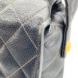 シャネル CHANEL マトラッセ ショルダーバッグ 2番台 ブラック ゴールド金具 キャビアスキン レディース ショルダーバッグ