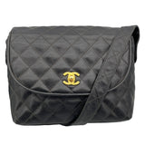 シャネル CHANEL マトラッセ ショルダーバッグ 2番台 ブラック ゴールド金具 キャビアスキン レディース ショルダーバッグ