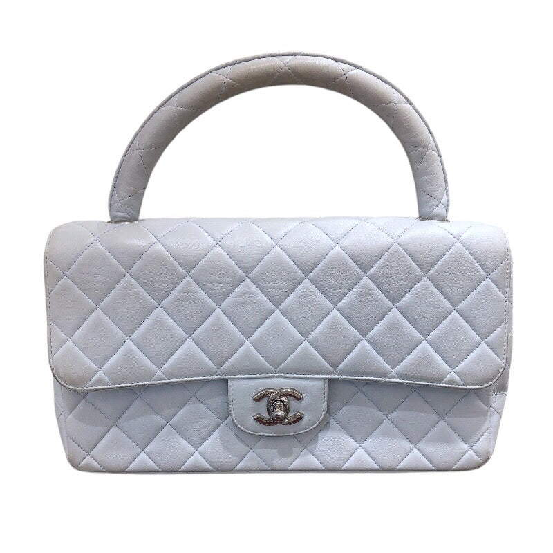 シャネル CHANEL 親子バッグ A04193 ライトブルー/シルバー金具 ラムスキン レディース ハンドバッグ