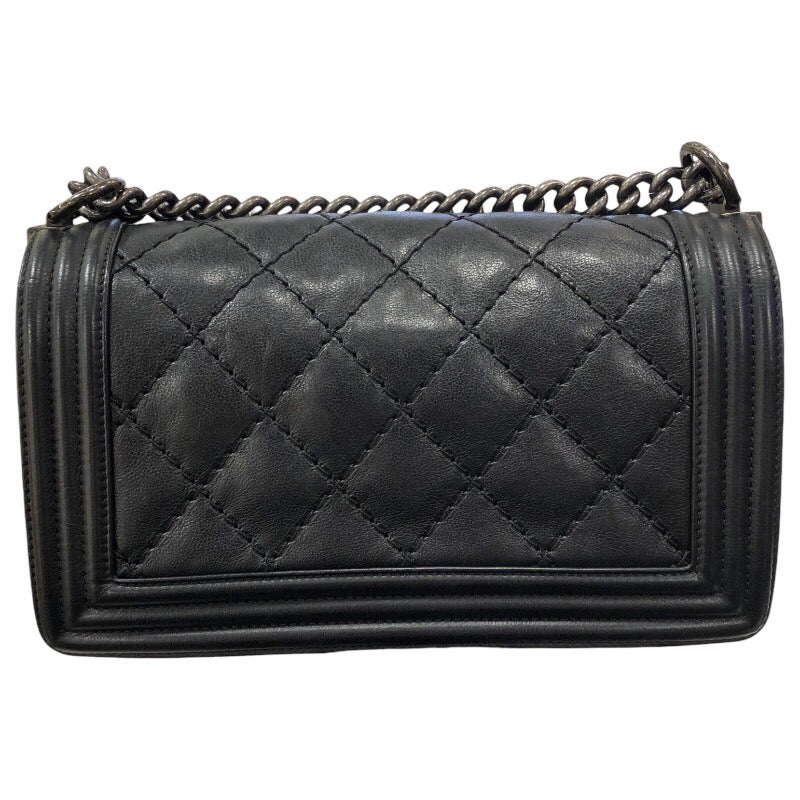 シャネル CHANEL ボーイシャネル25 ブラック・シルバー金具