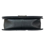 シャネル CHANEL ボーイシャネル２５ ブラック・シルバー金具 カーフ/フィヨルドステッチ レディース ショルダーバッグ