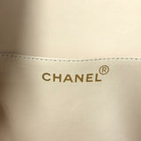 シャネル CHANEL ココマーク ラウンドバニティバッグ ベージュ×ブラック ゴールド金具 エナメル レディース ショルダーバッグ