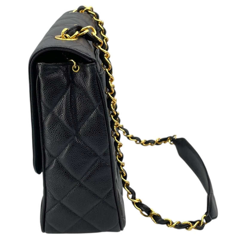 シャネル CHANEL マトラッセチェーンショルダー ブラック キャビアスキン レディース ショルダーバッグ