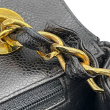 シャネル CHANEL マトラッセチェーンショルダー ブラック キャビアスキン レディース ショルダーバッグ