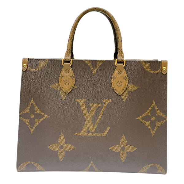 ルイ・ヴィトン LOUIS VUITTON オンザゴーMM M45321 ブラウン モノグラム＆モノグラム・リバース キャンバス ユニセックス 2WAYトートバッグ