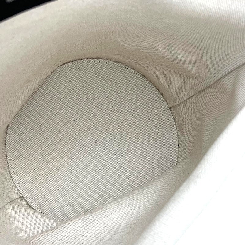 サンローラン SAINT LAURENT リブゴーシュ バケットバッグ 669299 アイボリー×ブラック シルバー金具 キャンバス ユニセックス ショルダーバッグ