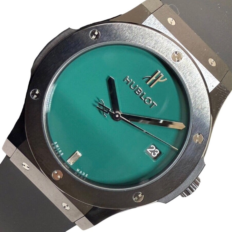 ウブロ HUBLOT クラシックフュージョンブラックセラミックブリティッシュグリーン 511.CM.5270.RX.MYOS セラミック メンズ 腕時計