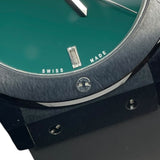 ウブロ HUBLOT クラシックフュージョンブラックセラミックブリティッシュグリーン 511.CM.5270.RX.MYOS ブリティッシュグリーン セラミック/ラバーベルト 自動巻き メンズ 腕時計