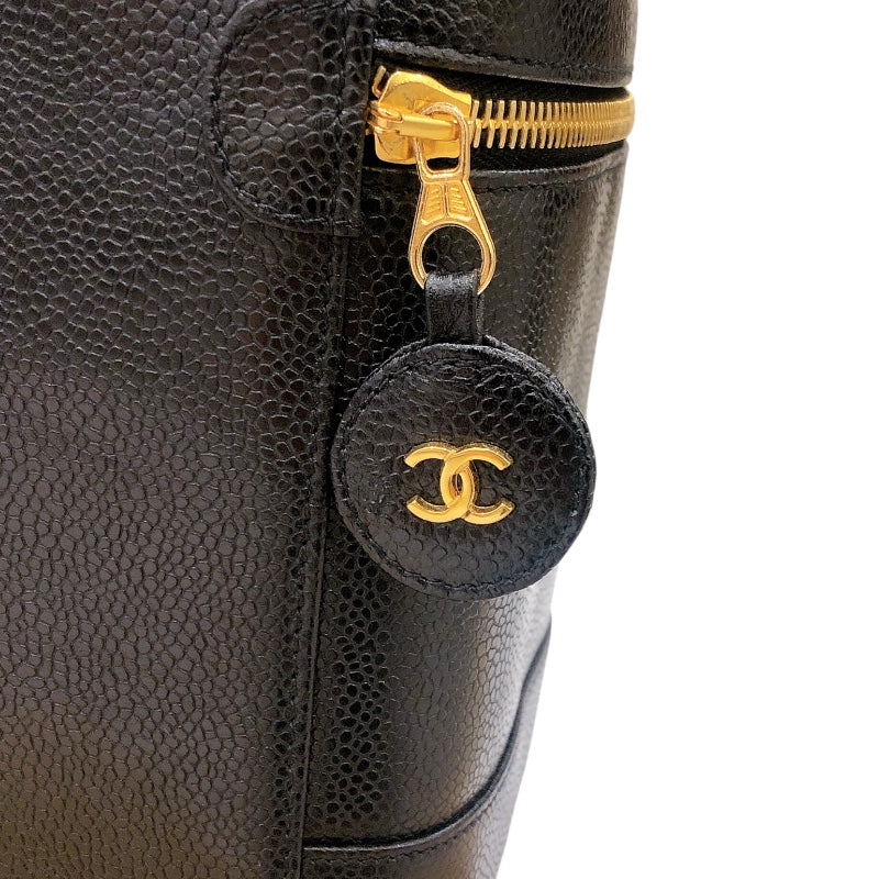 シャネル CHANEL バニティ A01998 ブラック/ゴールド金具 キャビア レディース ハンドバッグ