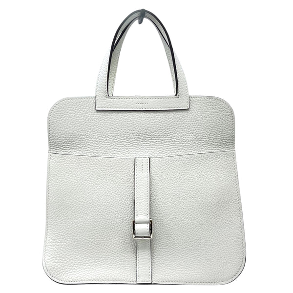 エルメス HERMES アルザン25 ヴェルソ B刻印 ニューホワイト×ヴェールフィーズ シルバー金具 トリヨンクレマンス レディース ハンドバッグ