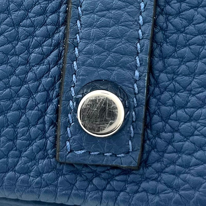 エルメス HERMES バーキン30 D刻印 ディープブルー シルバー金具 トゴ レディース ハンドバッグ