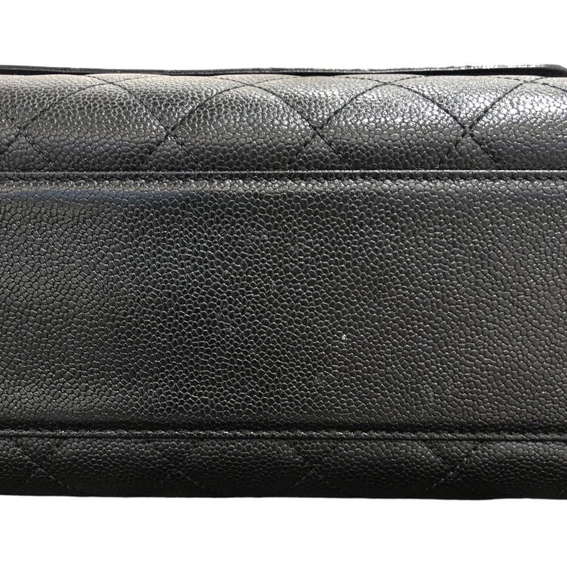 シャネル CHANEL トップハンドルバッグ A12397 ブラック/ゴールド金具 キャビアスキン レディース ハンドバッグ