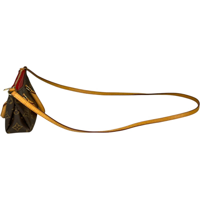 ルイ・ヴィトン LOUIS VUITTON ナノパラス M61254 ブラウン/スリーズ モノグラムキャンバス レディース ショルダーバッグ