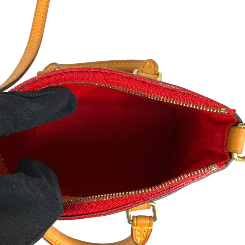 ルイ・ヴィトン LOUIS VUITTON ナノパラス M61254 ブラウン/スリーズ モノグラムキャンバス レディース ショルダーバッグ
