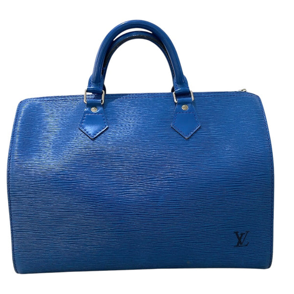 ルイ・ヴィトン LOUIS VUITTON スピーディ30 M43005 トレドブルー/ゴールド金具 エピレザー ユニセックス ボストンバッグ