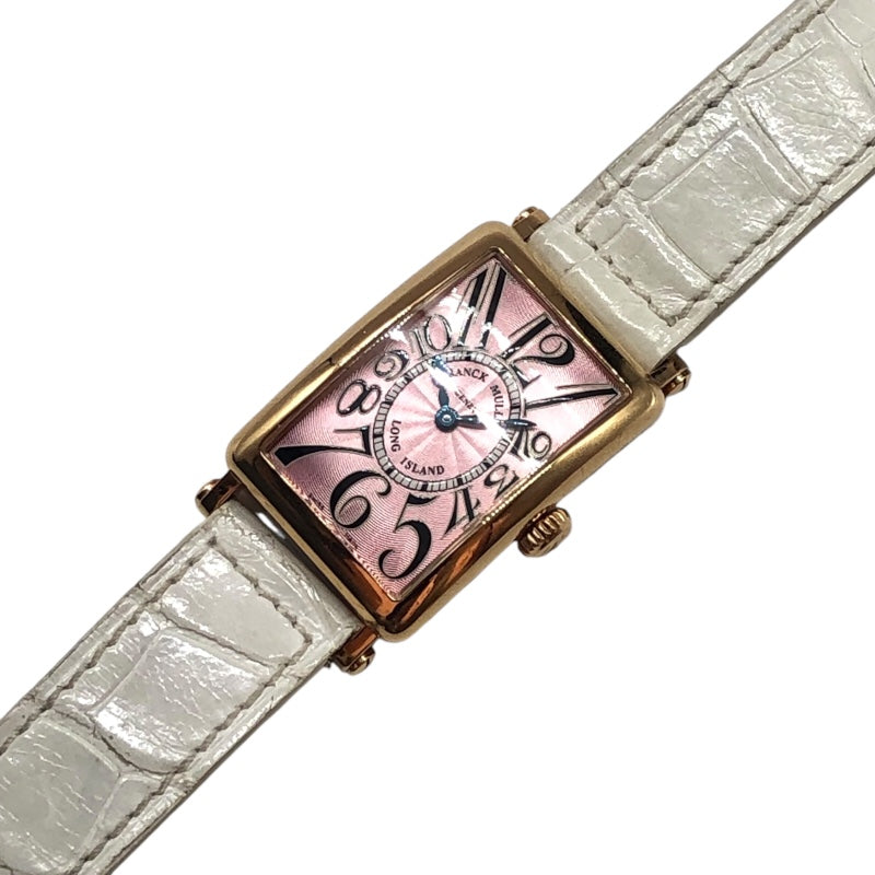 フランク・ミュラー FRANCK MULLER ロングアイランド 902QZ ピンク k18PG クオーツ レディース 腕時計