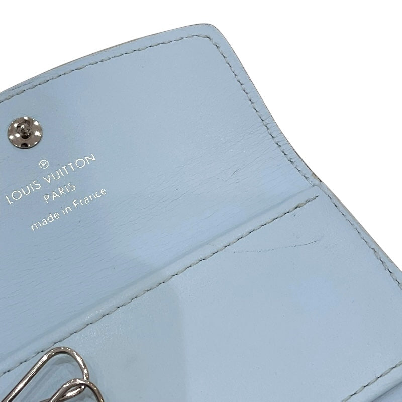 ルイ・ヴィトン LOUIS VUITTON ミュルティクレ４ M83504 ミネラルブルー マヒナレザー レディース キーケース