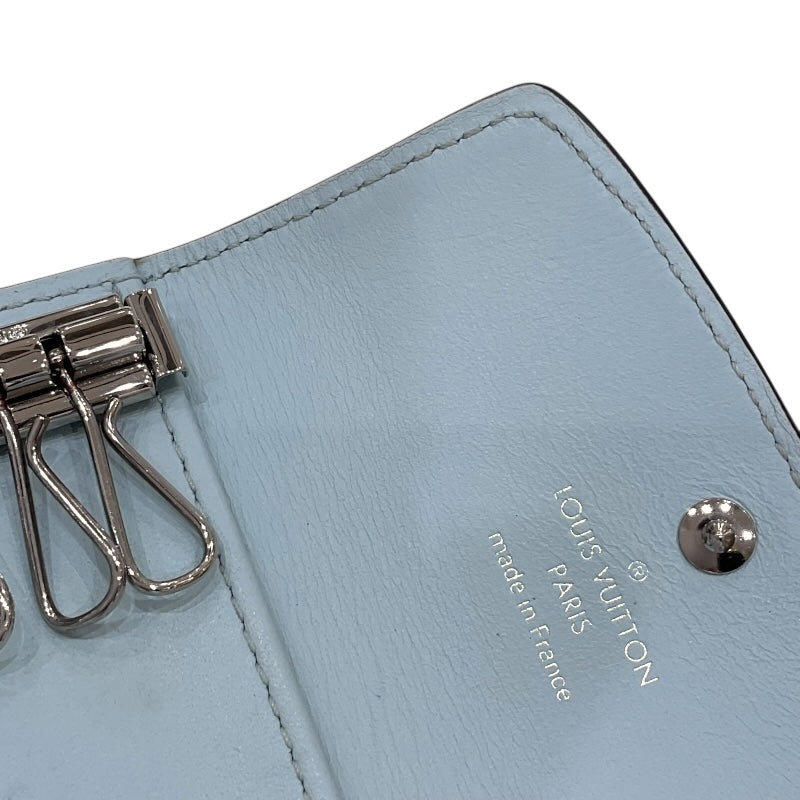 ルイ・ヴィトン LOUIS VUITTON ミュルティクレ４ M83504 ミネラルブルー マヒナレザー レディース キーケース