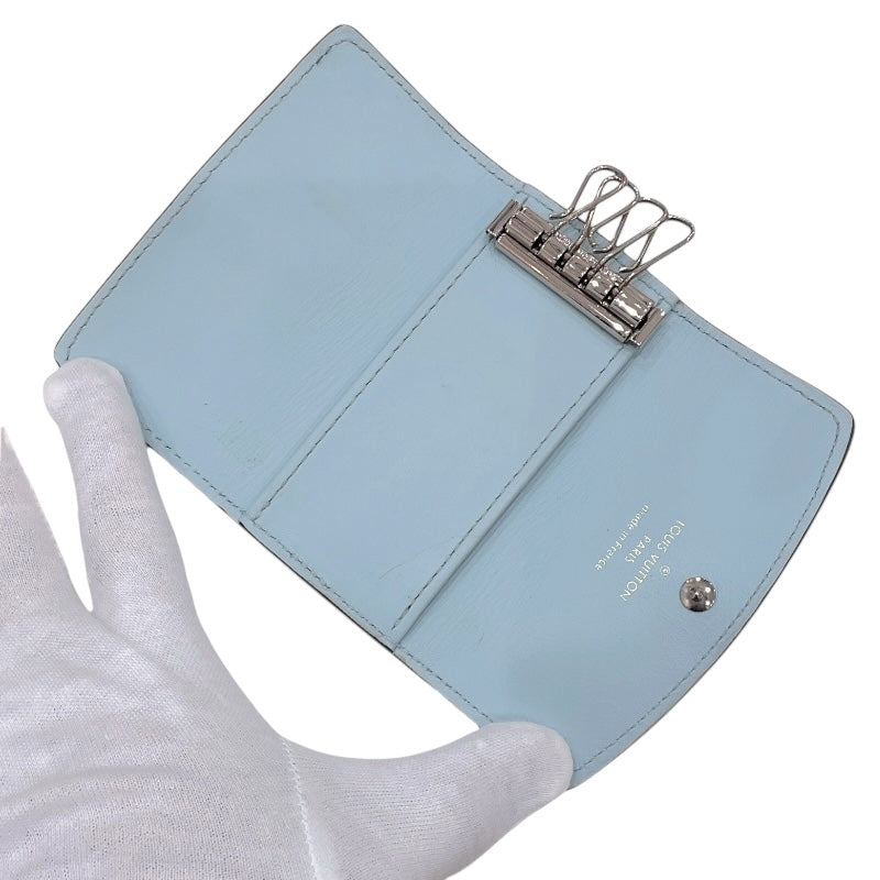 ルイ・ヴィトン LOUIS VUITTON ミュルティクレ４ M83504 ミネラルブルー マヒナレザー レディース キーケース