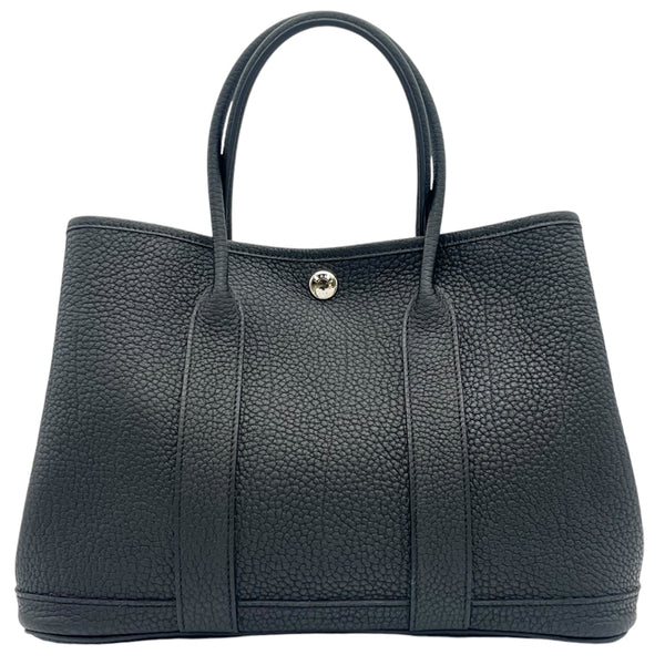 エルメス HERMES ガーデンパーティTPM W刻印 ブラック シルバー金具 ネゴンダ レディース トートバッグ