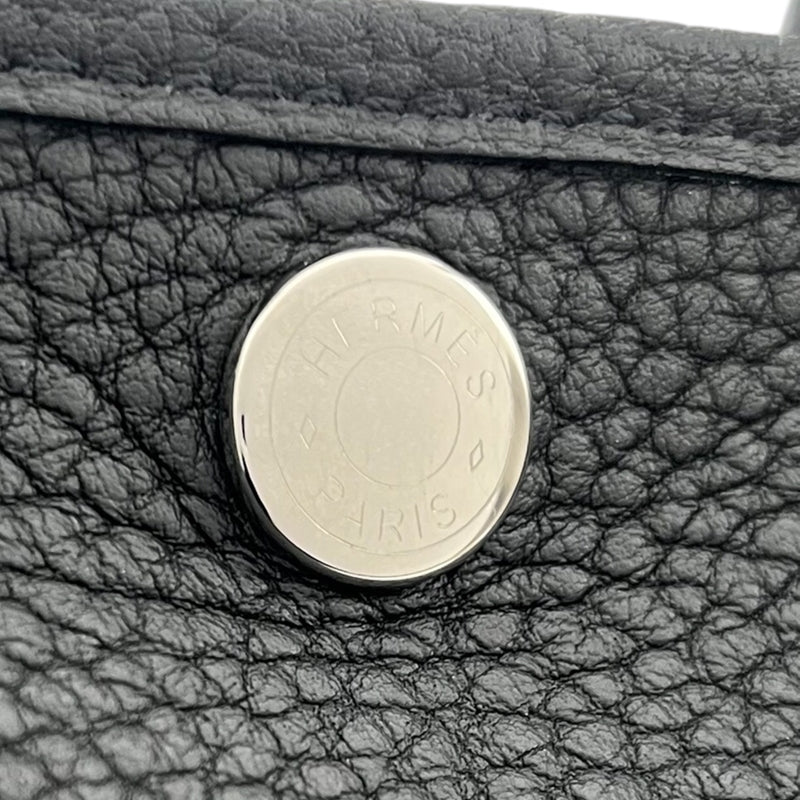 エルメス HERMES ガーデンパーティTPM W刻印 ブラック シルバー金具 ネゴンダ レディース トートバッグ