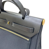 エルメス HERMES エールバッグジップPM Y刻印 ブラック ゴールド金具 トワル/レザー レディース 2wayハンドバッグ
