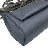 エルメス HERMES エールバッグジップPM Y刻印 ブラック ゴールド金具 トワル/レザー レディース 2wayハンドバッグ