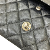 シャネル CHANEL マトラッセ25 チェーンショルダーバッグ A01112 13番台 ブラック シルバー金具  キャビアスキン レディース