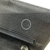 シャネル CHANEL マトラッセ25 チェーンショルダーバッグ A01112 13番台 ブラック シルバー金具  キャビアスキン レディース