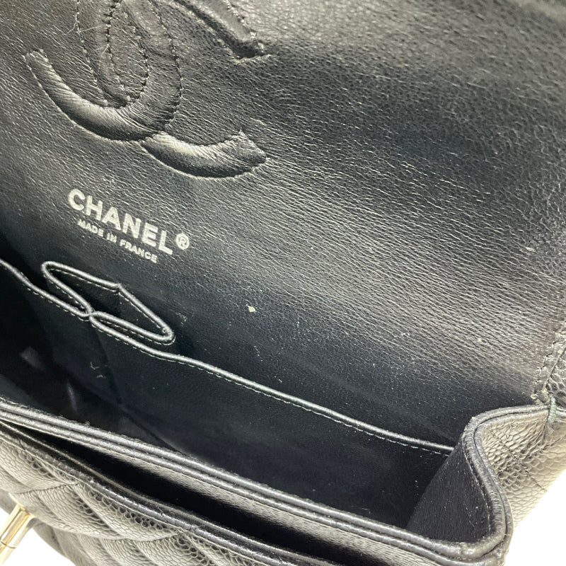 シャネル CHANEL マトラッセ25 チェーンショルダーバッグ A01112 13番台 ブラック シルバー金具  キャビアスキン レディース